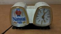 Vintage Natural Light Lighted Clock