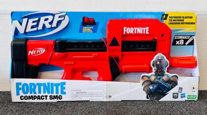 Nerf Fortnite Compact SMG Blaster, Motorized, 8-Dart Capacity