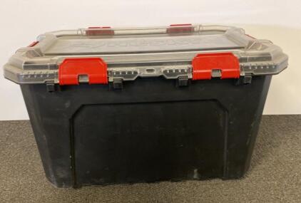 Husky 20 Gallon Professional-Duty Storage Container, Heavy-Duty, Water & Dust Proof, Stackable