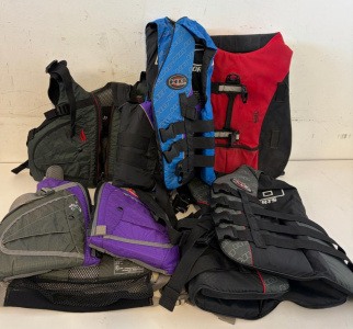 Multiple HO Sports And ebb Life Jackets Adult Assorted Colors Zipper & Buckle Closures