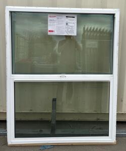 Milgard V250 Style Line Double Hung Vinyl Window 47.5" x 59.5" Black/White, Low-E, Argon