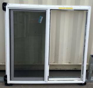 Builders FirstSource 400 XO 47.5"x47" White Vinyl Sliding Window, Low-E Argon Dual-Pane, Left Vent