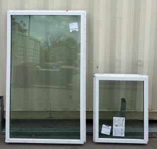Cascade 9011 Vinyl Picture Windows, Argon, Low-E, NFRC, White, 35.5x59.5 & 29.5x23.5 Inches