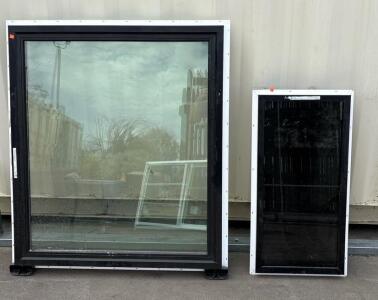 Large & Small Fixed Picture Windows, Vinyl/Aluminum, Double-Pane, 48"x48" & 19&rdquo;x37&rdquo;