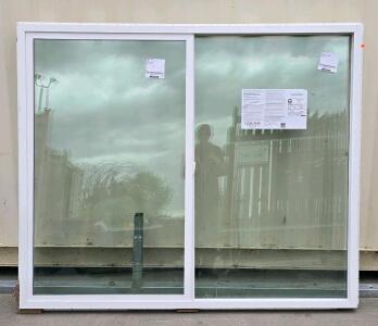 Cascade Windows Vinyl 9100 Sliding Glass Patio Door, White Frame, Energy Star Certified, 71.5x59.5