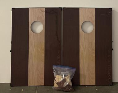 The KRAFTSMAN Co. Cornhole Board Set &ndash; 35" x 23.5" Wooden Boards with 8 Bean Bags