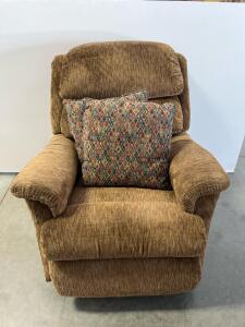 working La-Z-Boy Astor Platinum Power Lift Recliner with Headrest & Lumbar, Brown Fabric, Dual-Motor, 350 lbs Capacity