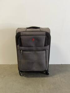 SWISSGEAR Softside Carry-On 4-Wheel Spinner Luggage, Black, 22" x 14" x 9"