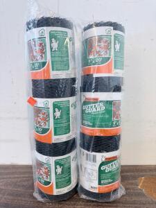 Frost King VX620 Gutter Guard Plastic Mesh Black 6" x 20' Rolls, Pack of 6
