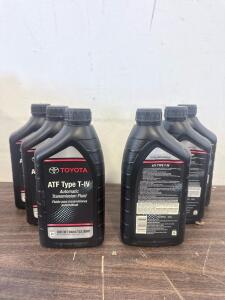(6)Toyota ATF Type T-IV Automatic Transmission Fluid 1QT 6-Pack, Genuine OEM, Part 00279-000T4-65
