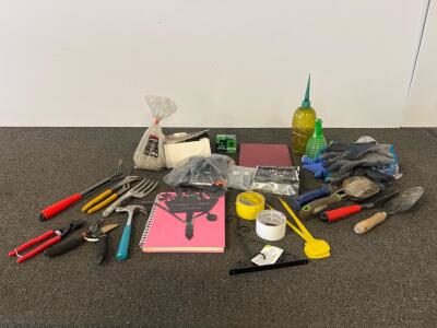 Large Gardening Tools & Accessories Bundle - Hand Tools, Gloves, Labels, Notebook, Pest Control
