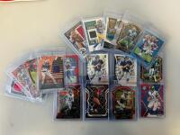 NFL Rookie & Patch Card Lot - 2020 Panini Select, Prizm, Obsidian - Serial #, RC, Relics, Akers Swift, Sammy Watkins, Tyler Lockett and More Stars