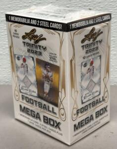 MEGA BOX - 2023 Leaf Trinity Football Cards, 10 Cards