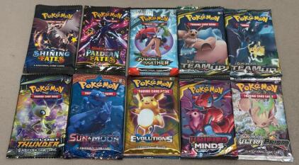 Lot Of 10 Pok&eacute;mon Booster Packs Reproduction Replicas