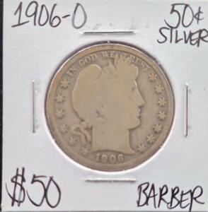 1906-O Barber Silver Half Dollar