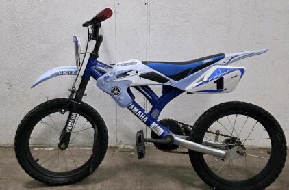 Yamaha YZ450F Kids Bicycle "Motobike", 16" Wheels, Blue/White/Black, Motocross Style