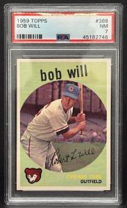 1959 Topps #388 Bob Will Chicago Cubs PSA 7 NM Graded Baseball Card, Outfield, Cert# 45182746