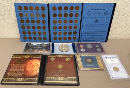 Large U.S. Coin Collection: Liberty Nickels, Wheat Cents, 1986 Proof Set, Graded Quarter, More