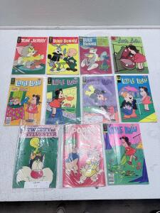Lot of 10 Vintage Gold Key/Dell Comics: Tom and Jerry, Bugs Bunny, Little Lulu, Tweety, Porky Pig