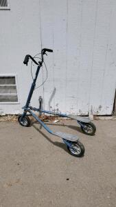 Trikke T78 Air 3-Wheel Carving Scooter, Blue, Steel Frame, 8&rdquo; Wheels, Hand Brake