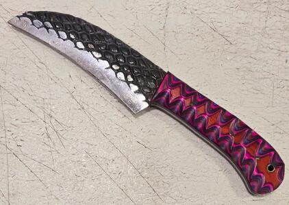 (1) Fixed Blade Cold Steel Cowboy Style Knife With Wood Handle