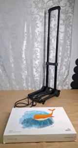 (1) Vinsa 1060Plus Graphics USB Drawing Tablet & (1) Folding Luggage Cart
