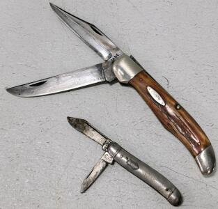 Vintage Case XX Trapper Folding Knife USA & Imperial Two-Blade Pen Knife, Collectible