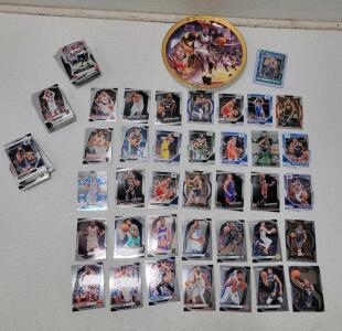 (1) Limited Edition 1991 Michael Jordan Championship Decorative Plate & (30+) Assorted Sports Cards including Kevin Durant, Herbert Jones, Johnny Furphy & More!