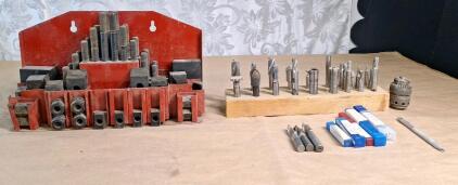 (1) Milling Machine Clamping Kit & Assorted Bits