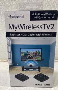 Actiontec MyWirelessTV2 Multi-Room Wireless HDMI Kit, 1080p HD, 150ft Range, Boxed- Sealed - New In Box