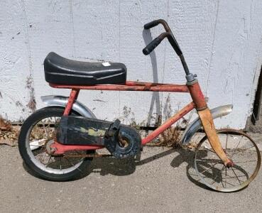 Vintage 1970s Children&rsquo;s Banana Seat Pedal Bike, Red/Orange, Master Brake Guard