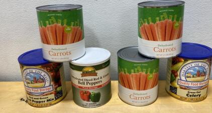 Deseret Farms, Augason Farms, Harvest of the West Dehydrated Vegetables &ndash; 6 Sealed #10 Cans