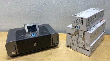 Canon PIXMA iP6000D Photo Inkjet Printer, USB, Color LCD, Plus 5x HP LaserJet CF211A Toner ( Powers On )