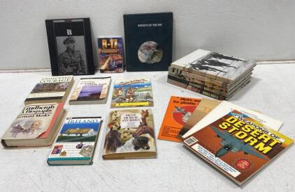 Military History & Nonfiction Book Lot: WWII, Aviation, Biographies, Horses, 18 Vol, HC/SC