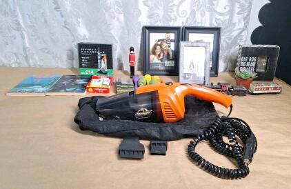 (1) Armour All 12v Car Hand Vacuum & Assorted Toys & Home Decor