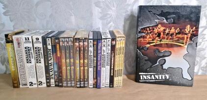(26) Western DVDs & (1) 8-DVD Insanity Workout Set