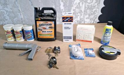 Lot Of Assorted Household Chemicals & Hardware