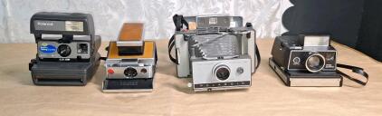 (3) Vintage Polaroid Instant Cameras & (1) Vintage Berkey Keystone Instant Cameras