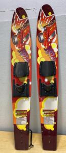 HO Sports Hot Shot Trainer Youth Water Skis, 46" Length, Adjustable Bindings