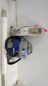 Shop-Vac 6 Gallon 3.0 Peak HP Wet/Dry Vacuum, Corded, Blue/Gray, powers on.