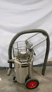Enco 820-5015 Industrial Wet/Dry Vacuum Cleaner, 10-Gallon Stainless Steel Tank, 850W Power on