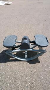 Mini Stepper Exercise Machine with LCD Display, Calories/Steps Counter, Grey/Black, Portable and fully functional.