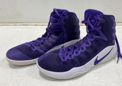 Nike Hyperdunk 2016 High Top Court Purple Basketball Shoes US 11.5, Zoom Air, 844368-551