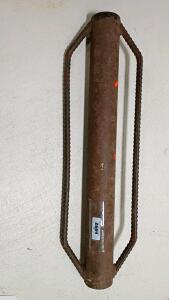 Manual Steel Post Driver, 24 in Length, 3 in Diameter, Rebar Handles, Serial 2664