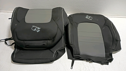 Wet Okole Hawaii Neoprene Front Bucket Seat Covers, Black/Gray, Pair, Waterproof w/Logo and more