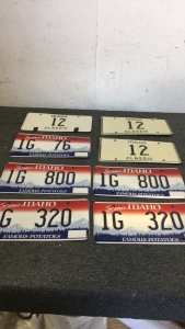 (5) Idaho License Plates (3) Idaho Classic Vehicles License Plates