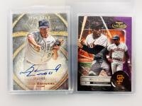 Riley Adams Gold Refractor RC /50, Randy Arozarena Rookie Ticket Autos, Livan Hernandez Five Star, Willie Mays Gold Label, And More - 7