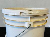 5-Gallon White Food Storage Bucket with Hard White Wheat 2009, Metal Handle, Stackable - 3