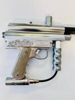 Lot of Paintball Guns: Spyder EM1, VL Prodigy E-Grip, PMI Piranha, VL Triton II, Multiple Barrels - 10