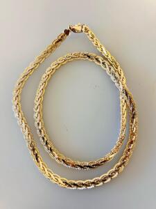14K Yellow Gold Rope Chain Necklace, 24-inch Length, 3mm Width, Lobster Clasp